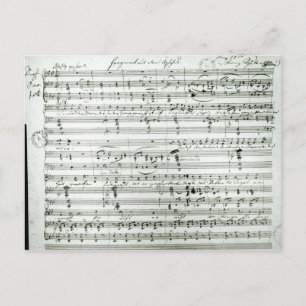 Autograph score of 'Fragment aus dem Postcard