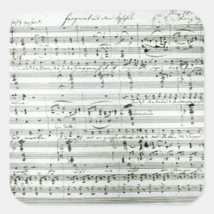 Autograph score of 'Fragment aus dem Square Sticker