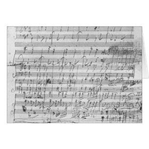 Autograph score sheet for the  Bagatelle opus