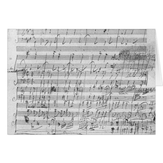 Autograph score sheet for the  Bagatelle opus (Front Horizontal)