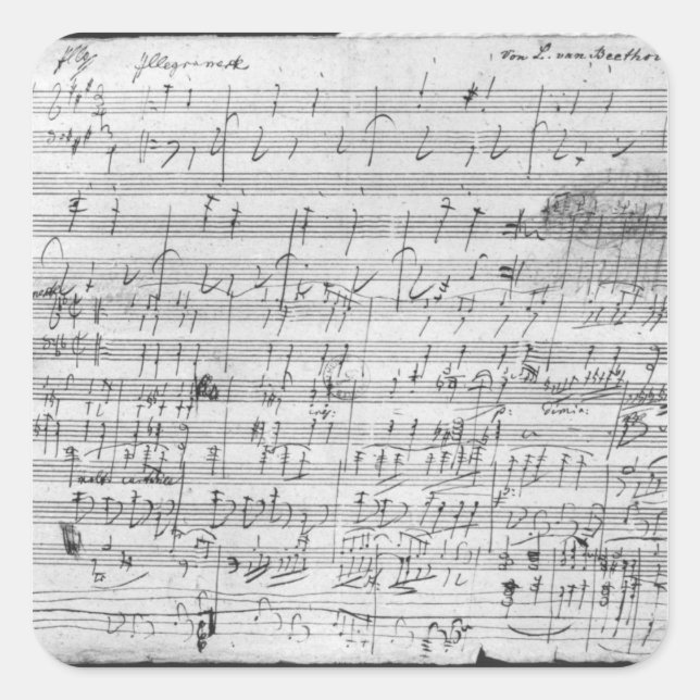 Autograph score sheet for the  Bagatelle opus Square Sticker (Front)