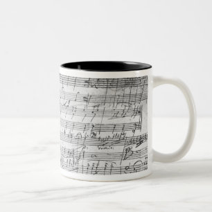 Autograph score sheet for the Bagatelle opus Two-Tone Coffee Mug