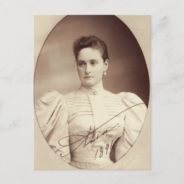 AUTOGRAPH Tsarina of Russia Romanov Alix Hesse Postcard (Front)