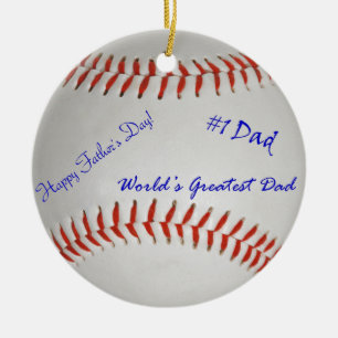 Autographed Baseball Ceramic Tree Decoration