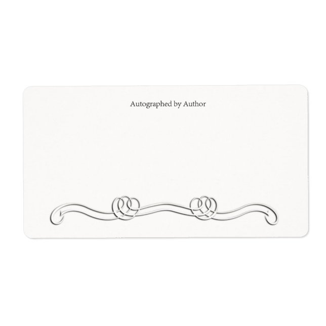 Autographed by Author Bookplate (Front)