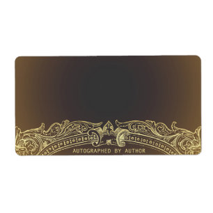 Autographed by Author Gold on Brown