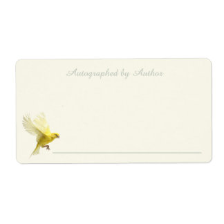 Autographed by Author | Yellow Finch Bookplate