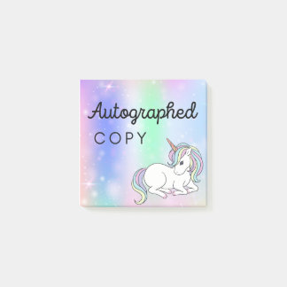 Autographed Copy Post It Notes for Fantasy Authors
