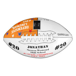 Autographs School Champions Orange American Football