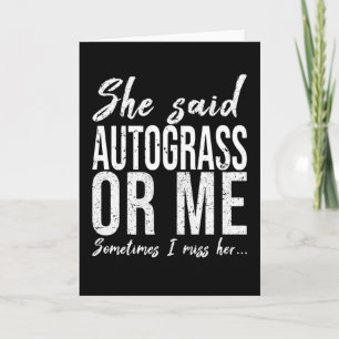 Autograss funny sports gift idea card