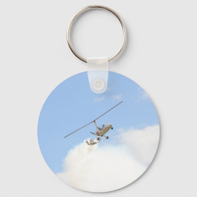 Autogyro In Flight Key Ring (Front)