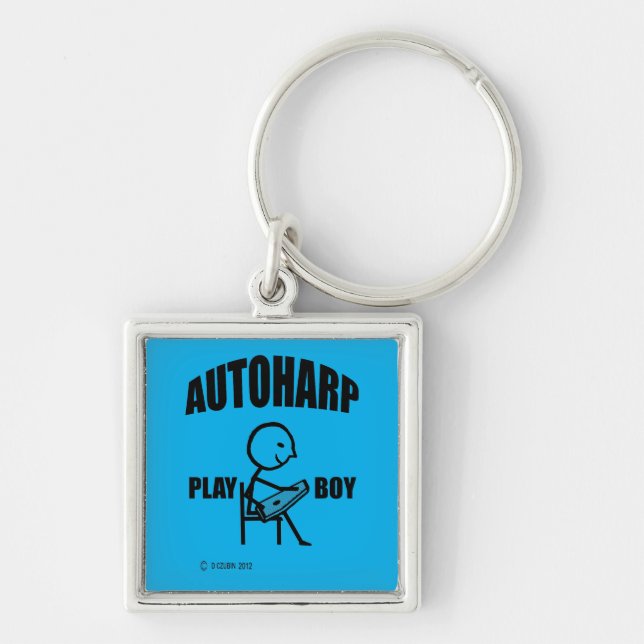 Autoharp Play Boy Key Ring (Front)