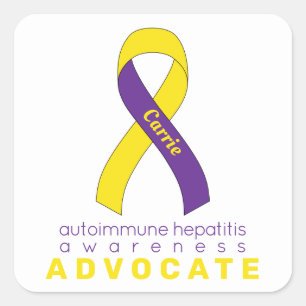 Autoimmune Hepatitis Advocate White Square Sticker