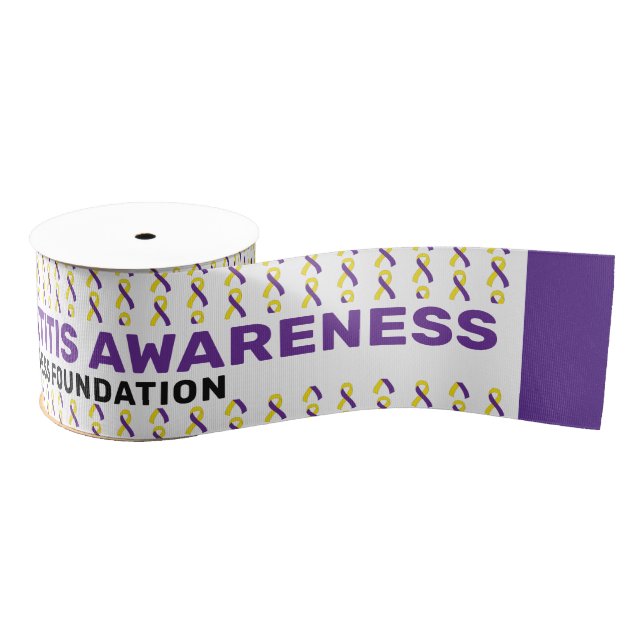 Autoimmune Hepatitis Awareness Pattern Ribbon Grosgrain Ribbon (Spool)