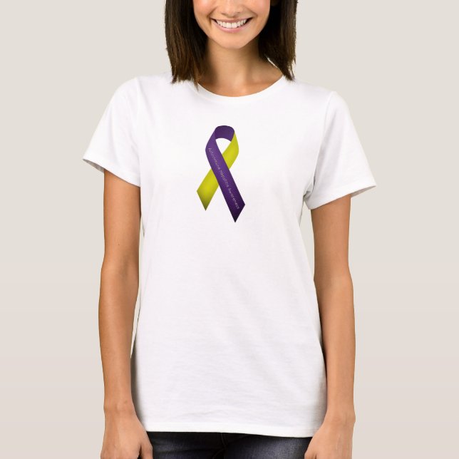 Autoimmune Hepatitis Awareness Purple Yellow T-Shirt (Front)