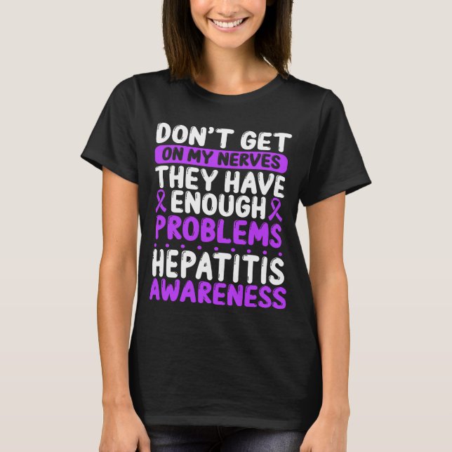 Autoimmune Hepatitis Ribbon Hepatitis Awareness T-Shirt (Front)