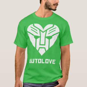 Autolove Cool Robot Inspired Heart Symbol T-Shirt