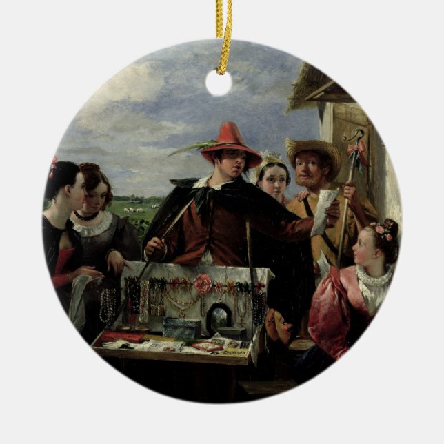 Autolycus, scene from 'A Winter's Tale', 1836 (oil Ceramic Tree Decoration (Front)