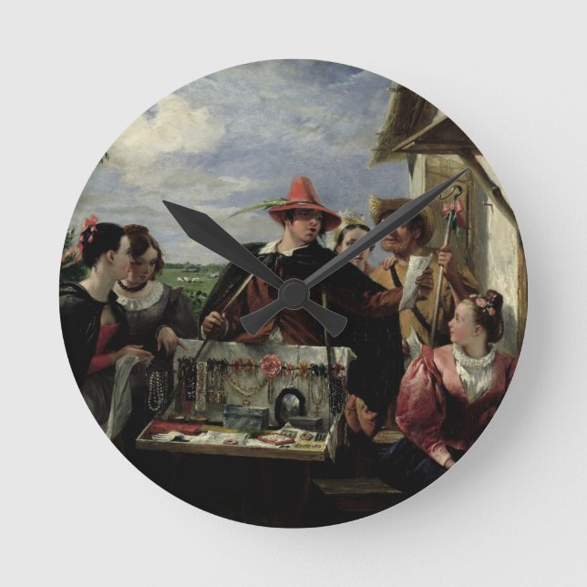 Autolycus, scene from 'A Winter's Tale', 1836 (oil Round Clock (Front)
