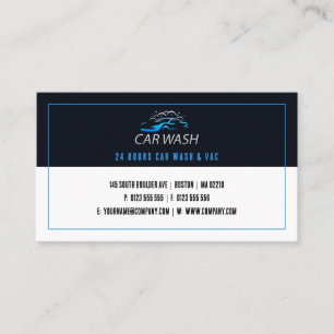 Automatic Car Wash Services   Professional Business Card