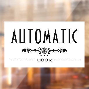 Automatic Door Sign, Window Cling
