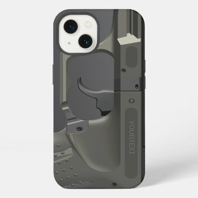 Automatic HandGun iPhone Case (Back)