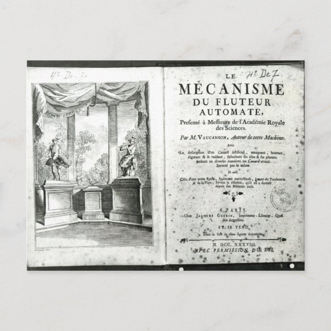 Automatons, illustration of the frontispiece postcard (Front)