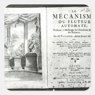 Automatons, illustration of the frontispiece square sticker