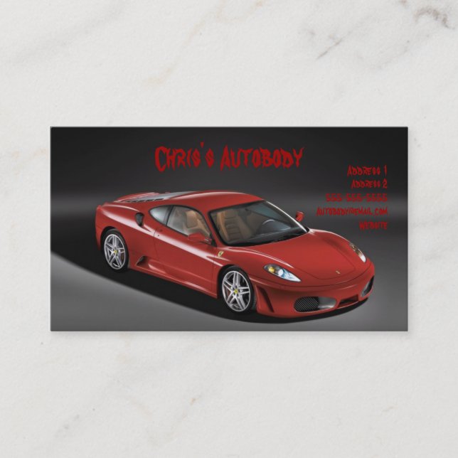 Automobile Business card (Front)