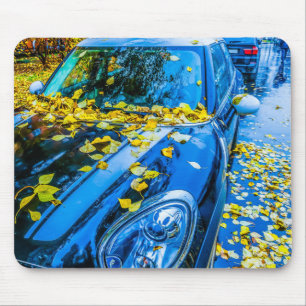 Automobile, Car - Season Of Fallen Leaves Mouse Mat