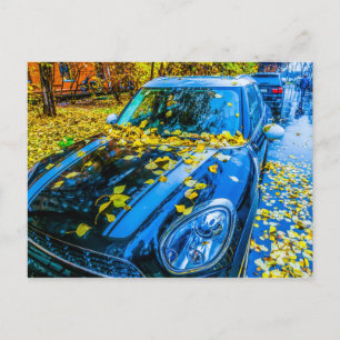 Automobile, Car - Season Of Fallen Leaves Postcard