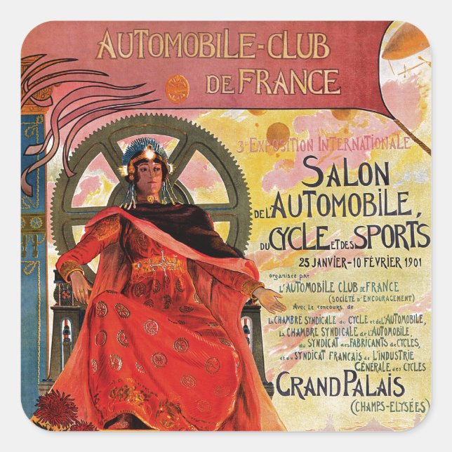 Automobile Club de France Square Sticker (Front)