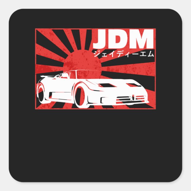 Automobile Japanese Domestic Market Car Square Sticker (Front)