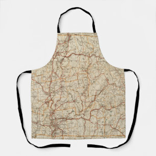 Automobile map Massachusetts vintage geography car Apron