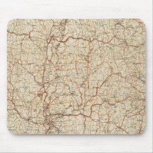 Automobile map Massachusetts vintage geography car Mouse Mat