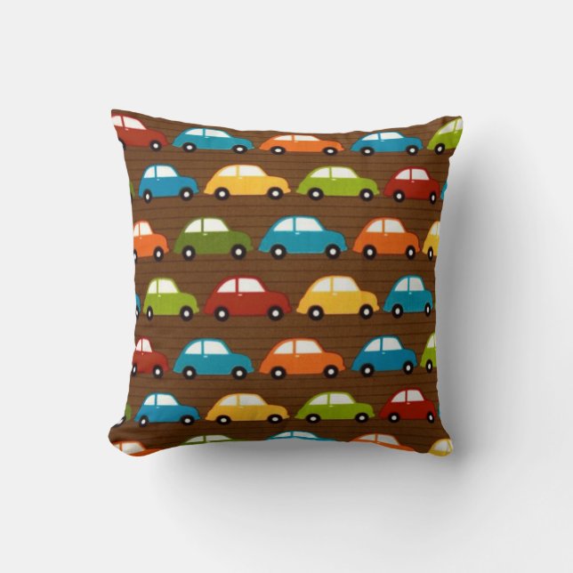 Automobile Motif Print Cushion (Front)