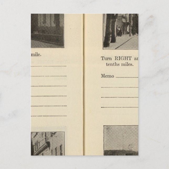 Automobile Roads, NY Postcard (Front)