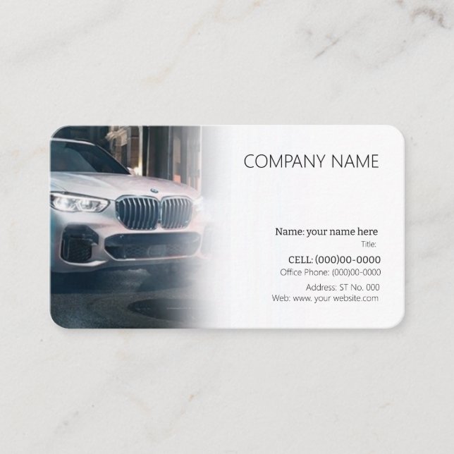automobile template business card (Front)