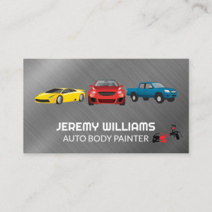 Automobiles   Auto Body Spray Logo Business Card