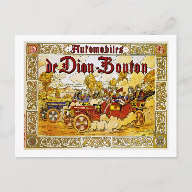 Automobiles de Dion-Bouton Postcard (Front)