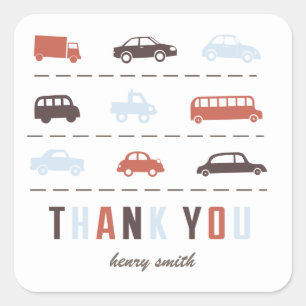 Automobiles Thank You Stickers