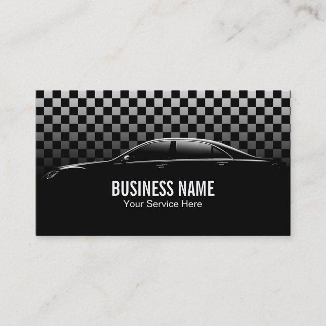 Automotive Auto Detailing Car Repair Modern Business Card (Front)