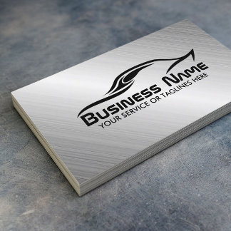 Automotive Auto Repair Cool Car Shape Metal Steel Business Card