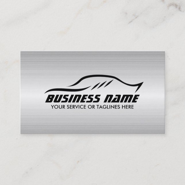 Automotive Auto Repair Professional Metal Steel Business Card (Front)
