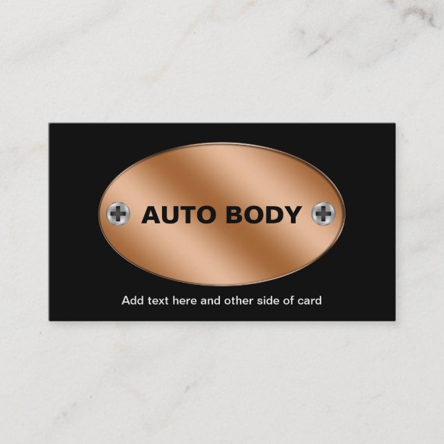 Automotive Body Repair Business Cards (Front)
