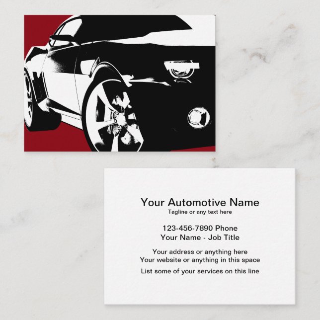 Automotive Business Card (Front/Back)