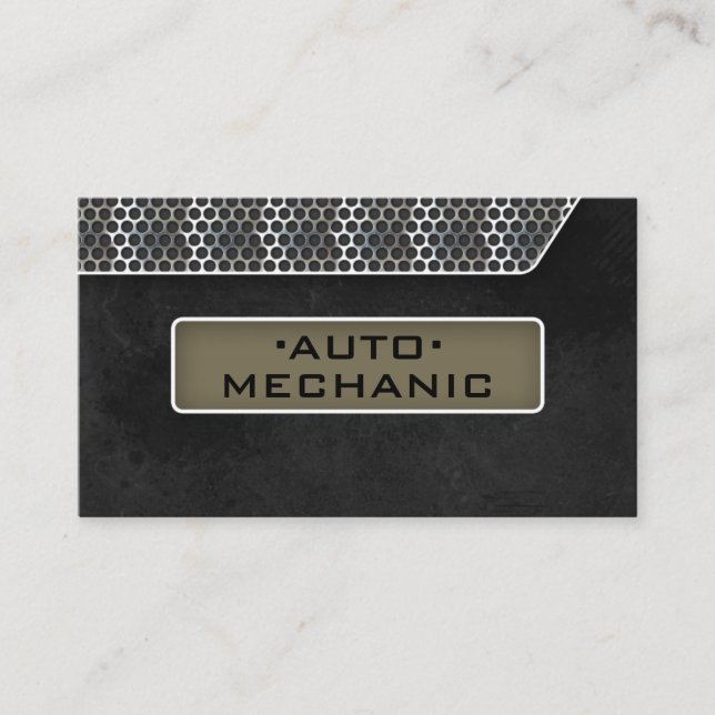 Automotive Business Card Carbon Filter Grunge Grn (Front)