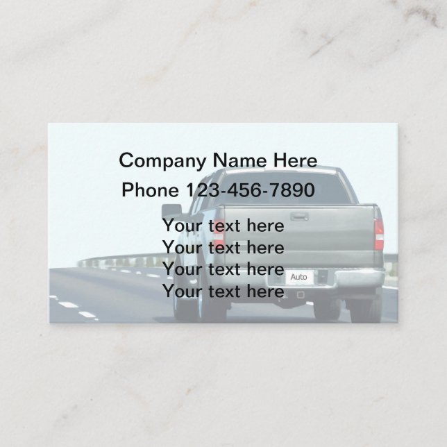Automotive Business Card Template New (Front)