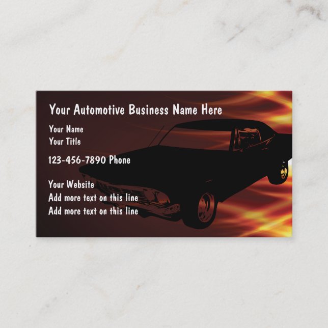 Automotive Business Cards (Front)