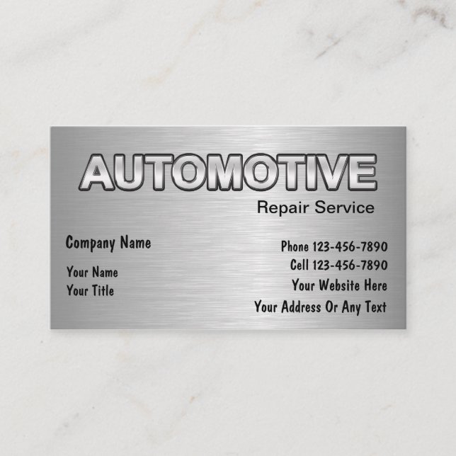 Automotive Business Cards (Front)